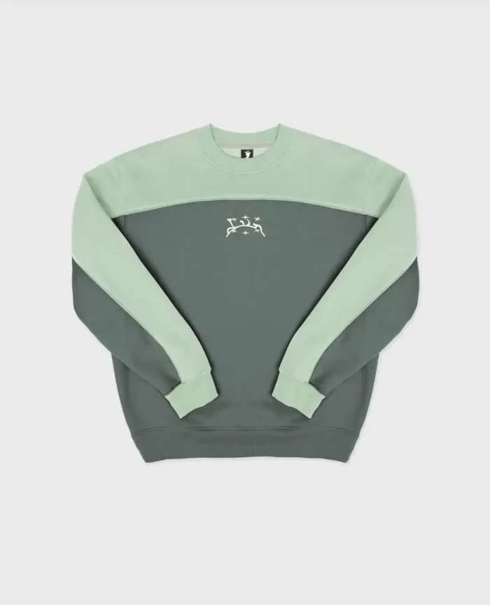 Divin By Divin Green Wavy Crewneck